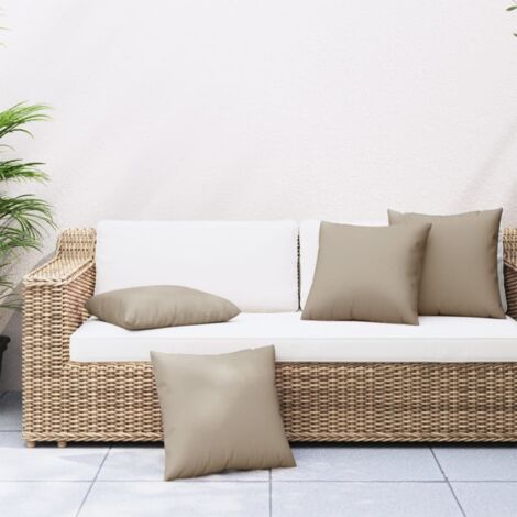 vidaXL Cuscini per Divano 4 pz Tortora 50x50 cm in Tessuto