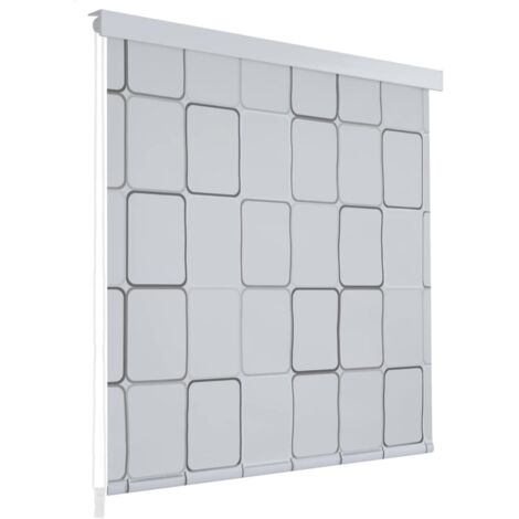 vidaXL Tenda a Rullo per Doccia 160x240 cm Quadrati