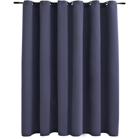 vidaXL Tenda Oscurante con Anelli in Metallo Antracite 290x245 cm