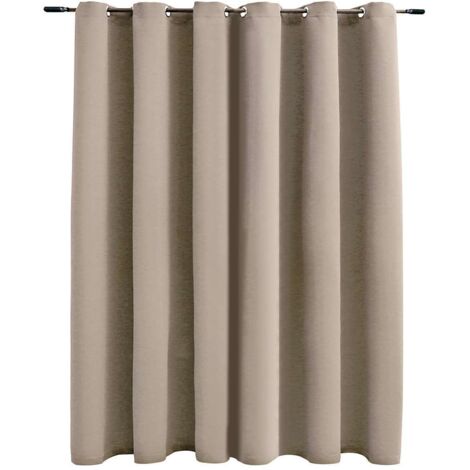vidaXL Tenda Oscurante con Anelli in Metallo Beige 290x245 cm