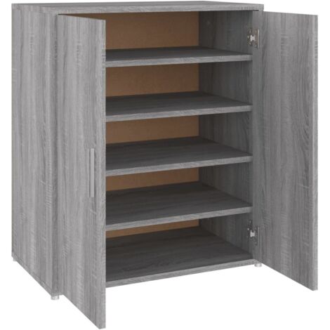 vidaXL Scarpiera Grigio Sonoma 60x35x70 cm in Legno Multistrato