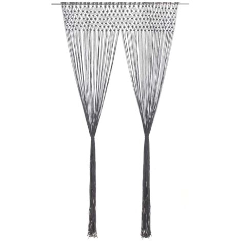 vidaXL Tenda Macramè Antracite 140x240 cm in Cotone
