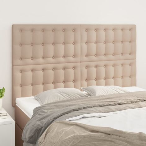 vidaXL Testiera Cappuccino 144x5x118/128 cm in Similpelle