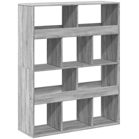 vidaXL Libreria Grigio Sonoma 100x33x125,5 cm in Legno Multistrato