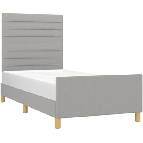 vidaXL Giroletto senza Materasso Grigio Chiaro 80x200 cm Tessuto (1/5)