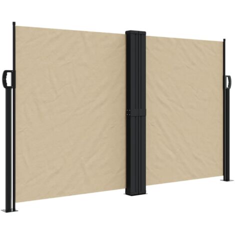 vidaXL Tenda da Sole Laterale Retrattile Beige 140x1000 cm