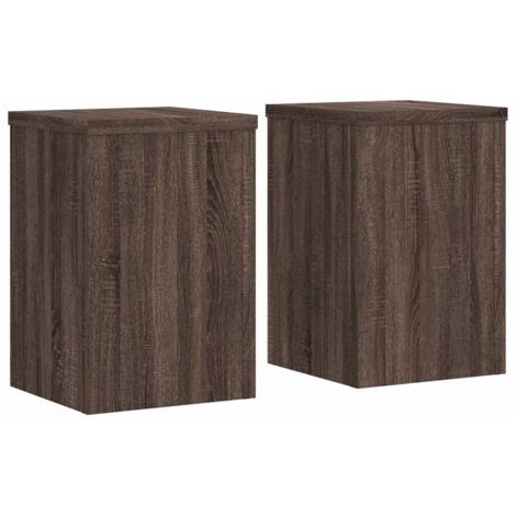 vidaXL Supporti per Piante 2 pz Marrone 20x20x30 cm Legno Multistrato