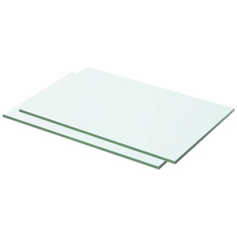 vidaXL Mensole in Vetro Trasparente 2 pz 50x25 cm