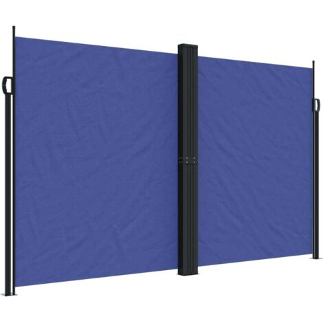 vidaXL Tenda da Sole Laterale Retrattile Blu 200x600 cm