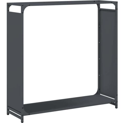 vidaXL Rastrelliera per Legna da Ardere Antracite 90x28x90 cm
