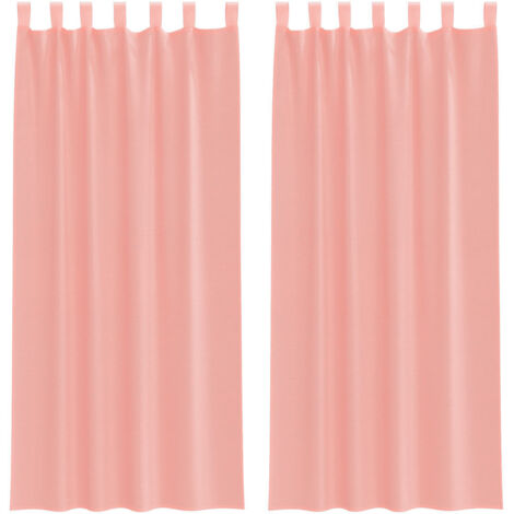 vidaXL Tende in Voile con Passanti 2 pz Rosa 140x225 cm