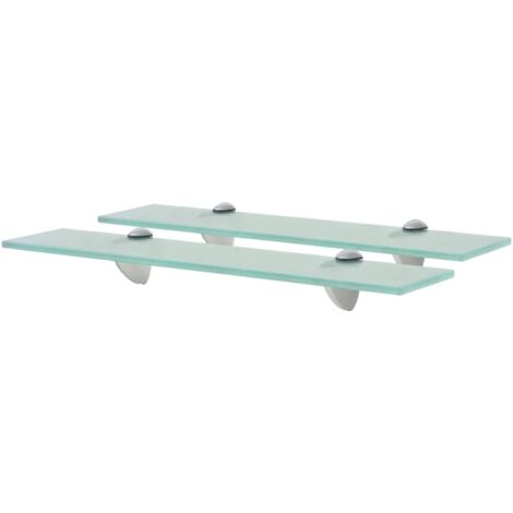 vidaXL Mensole Galleggianti 2 pz in Vetro 50x20 cm 8 mm