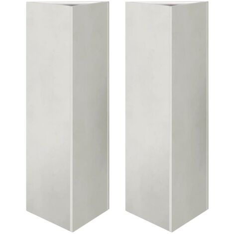vidaXL Fioriere da Giardino 2 pz Triangolari 35x35x75 cm Acciaio Inox