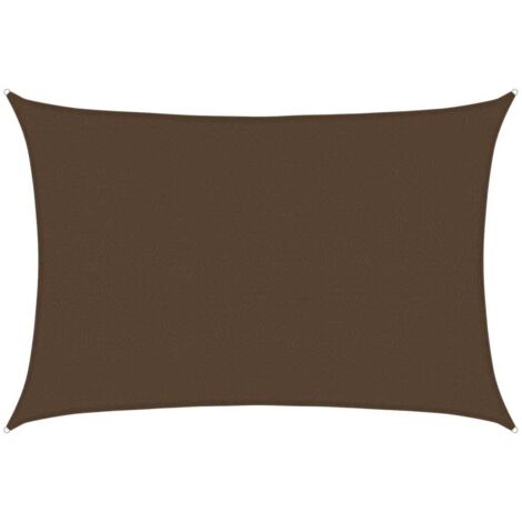 vidaXL Vela Parasole 160 g/m² Marrone 5x7 m in HDPE