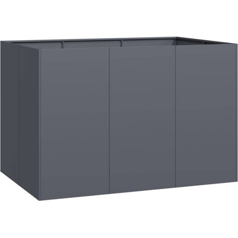 vidaXL Fioriera Antracite 120x80x80 cm in Acciaio
