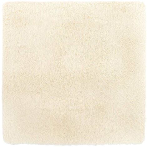 vidaXL Tappeto Shaggy a Pelo Lungo NAVARRA Crema 120x120 cm poliestere (1/5)