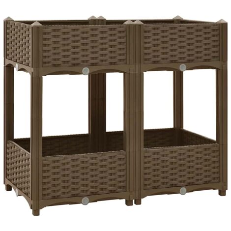 vidaXL Fioriera Rialzata 80x40x71 cm in Polipropilene