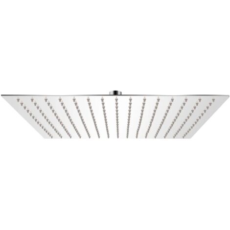 vidaXL Testa Doccia a Pioggia in Acciaio Inossidabile 40x40cm Quadrata