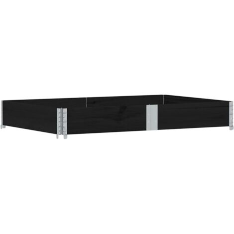 vidaXL Paretale per Pallet Nero 150x100 cm in Legno Massello di Pino
