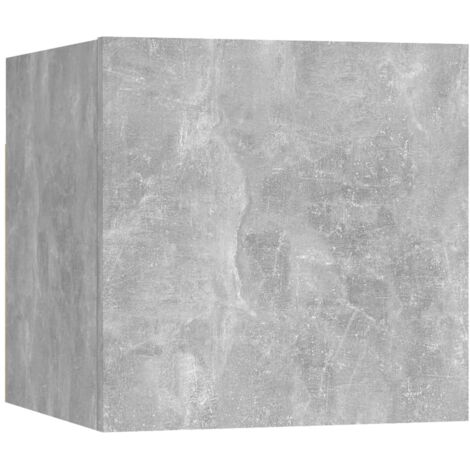 vidaXL Comodino Grigio Cemento 30,5x30x30 cm in Truciolato
