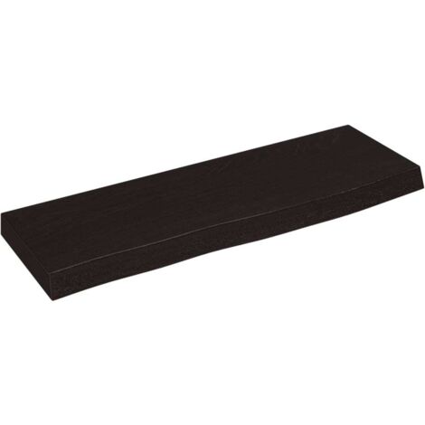 vidaXL Ripiano Muro Marrone Scuro 60x20x4 cm Massello Rovere Trattato