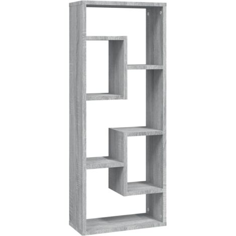 vidaXL Mensola a Muro Grigio Sonoma 36x16x90 cm in Legno Multistrato