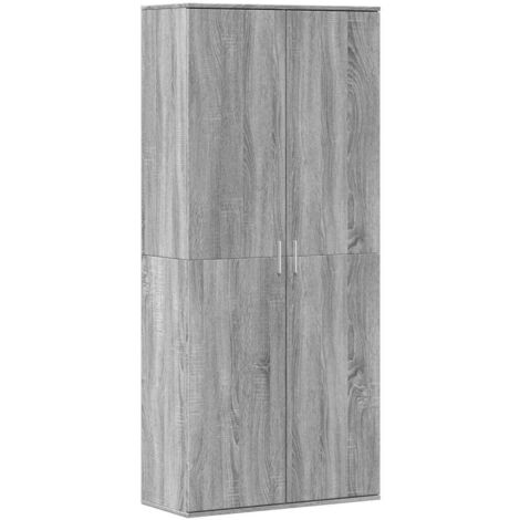 vidaXL Credenza Grigio Sonoma 80x35x180 cm in Legno Multistrato (1/5)