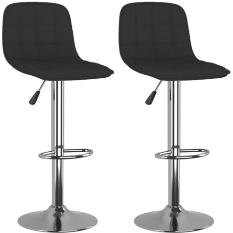 Sgabelli da Bar 2 pz Neri in Tessuto vidaXL 489613 (1/5)