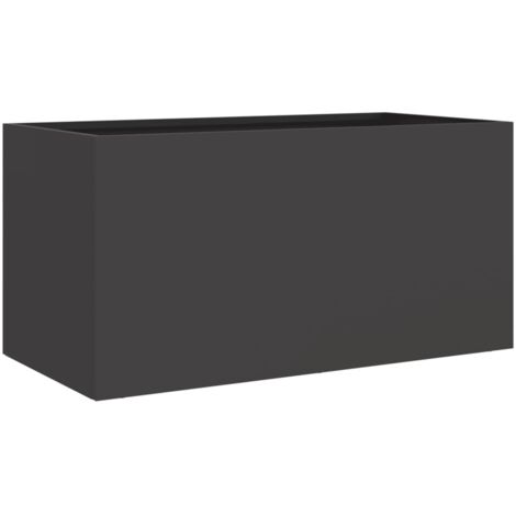 Vidaxl – Fioriera nera in acciaio laminato a freddo 52x48x75 cm – Struttura robusta per decorazione giardino e patio – Assemblaggio richiesto (1/5)