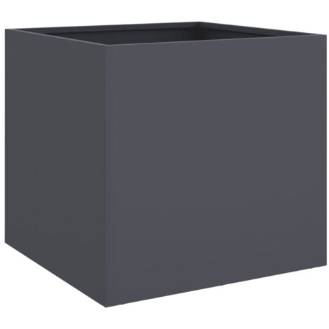 vidaXL Fioriere 2 pz Antracite 42x40x39 cm in Acciaio