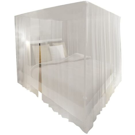 Set zanzariere quadrate per letto con aperture 2 pezzi vidaXL