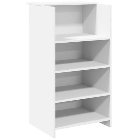 vidaXL Scrivania per Reception Bianca 55x50x103,5 cm in Legno Massello