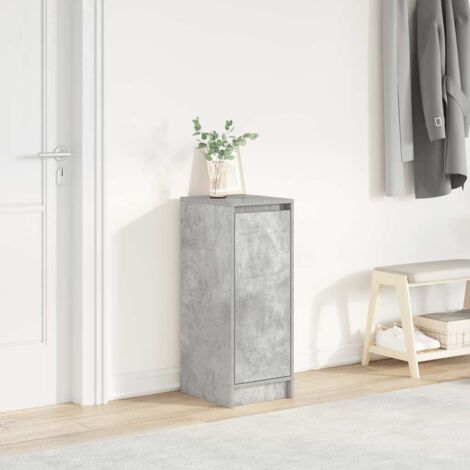 vidaXL Scarpiera Grigio Cemento 29,5x34x76 cm in Legno Multistrato