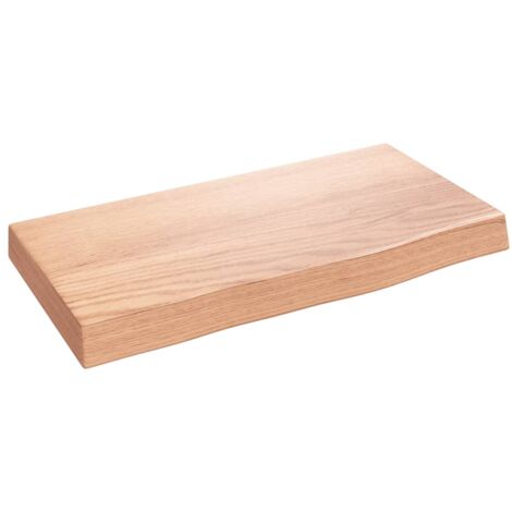 vidaXL Ripiano Muro Marrone Chiaro 40x20x4 cm Massello Rovere Trattato