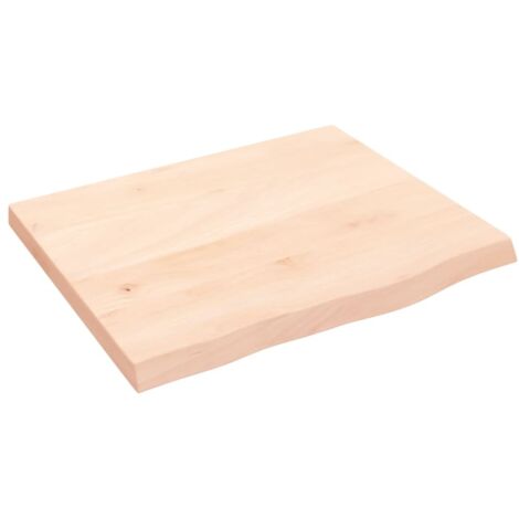 Ripiano a Parete 60x50x4 cm Legno Massello Rovere Non Trattato (1/5)