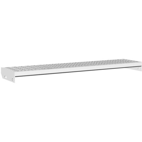 vidaXL Gradino in Griglia 100x24x7 cm Acciaio Zincato