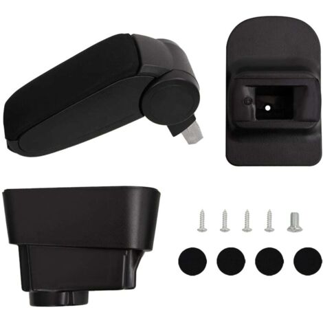 vidaXL Bracciolo per Auto Nero 11x35x(32-49) cm in ABS