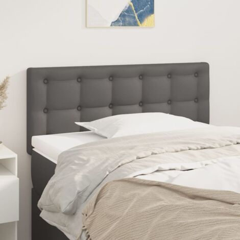 vidaXL Testiera Grigio 100x5x78/88 cm in Similpelle