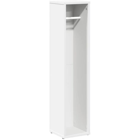 vidaXL Mobile da Bagno con Portarotolo Bianco 20,5x20x90 cm