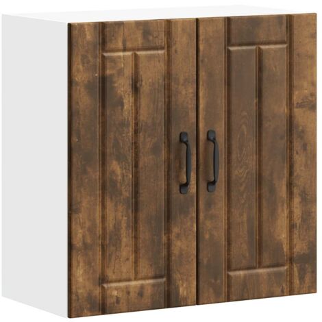 vidaXL Pensile da Cucina Lucca Rovere Fumo in Legno Multistrato