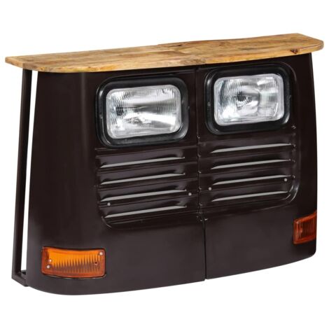 vidaXL Credenza Camion in Legno Massello di Mango Grigio Scuro