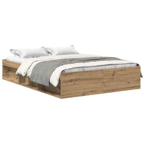 vidaXL Giroletto senza Materasso Rovere Artigianale 140x190cm (1/5)