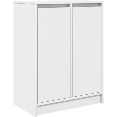 vidaXL Credenza Bianca 57x34x76 cm in Legno Multistrato (1/5)