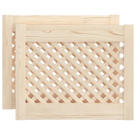 vidaXL Ante con Design a Reticolo 2 pz 49,5x39,5 cm in Legno di Pino