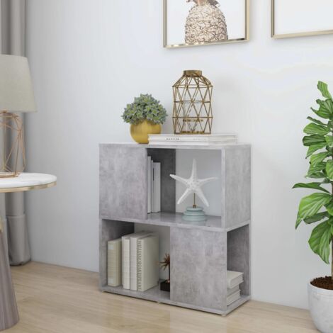 vidaXL Libreria Grigio Cemento 60x24x63 cm in Truciolato
