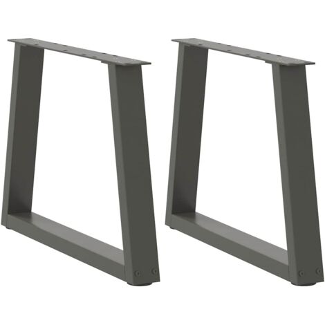 vidaXL Gambe per Tavolino da Caffè a Forma di V 2 pz Antracite 70x(42-43,3) cm Acciaio