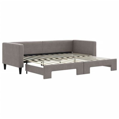 vidaXL Divano Letto con Letto Estraibile Tortora 80x200 cm Tessuto