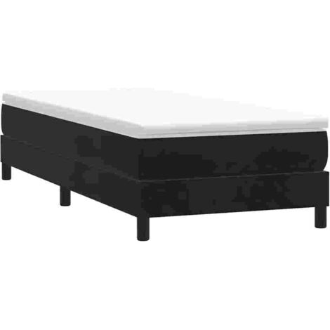 Letto a Molle senza Materasso Nero 80x220 cm Velluto vidaXL