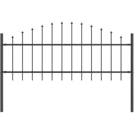 vidaXL Recinzione per Giardino Grigio 170 x 75 cm