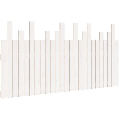 vidaXL Testiera da Parete Bianca 159,5x3x80 cm Legno Massello di Pino (1/5)